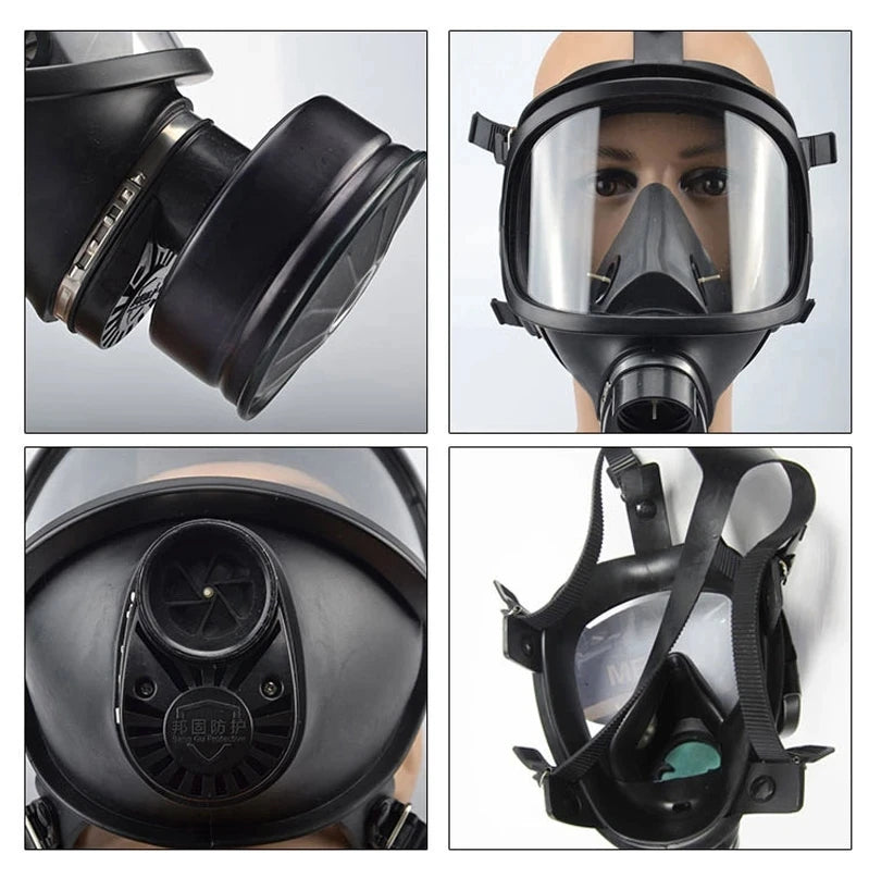 MF14/87 Full Face Gas Mask: Chemical Respirator with Filter for Nuclear Pollution Protection