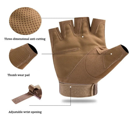 Tactical Gloves: Half and Full Finger Options for Paintball, Airsoft, and Cycling, Anti-Skid Protective Gear