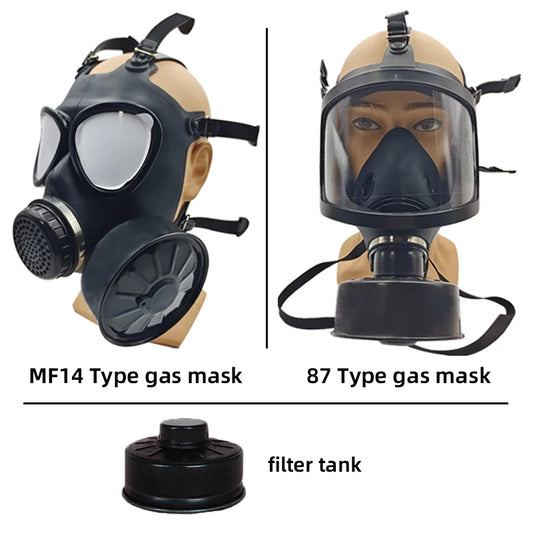 MF14/87 Full Face Gas Mask: Chemical Respirator with Filter for Nuclear Pollution Protection