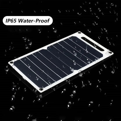 30W Solar Panel with USB: Waterproof, Portable Battery Charger for Outdoor Hiking and Camping (6.8V)