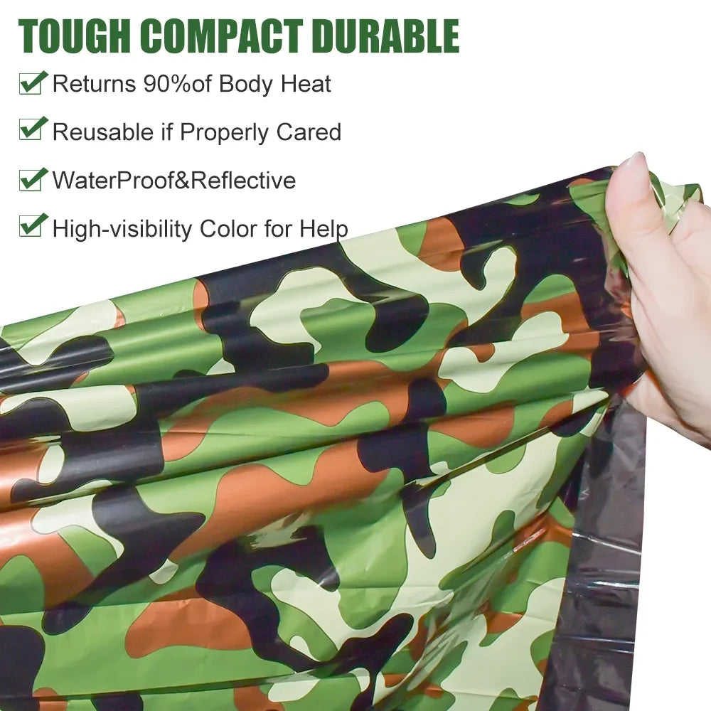 PE Emergency Sleeping Bag: Waterproof, Portable Survival Bag (120x200cm) for Outdoor Camping and Hiking