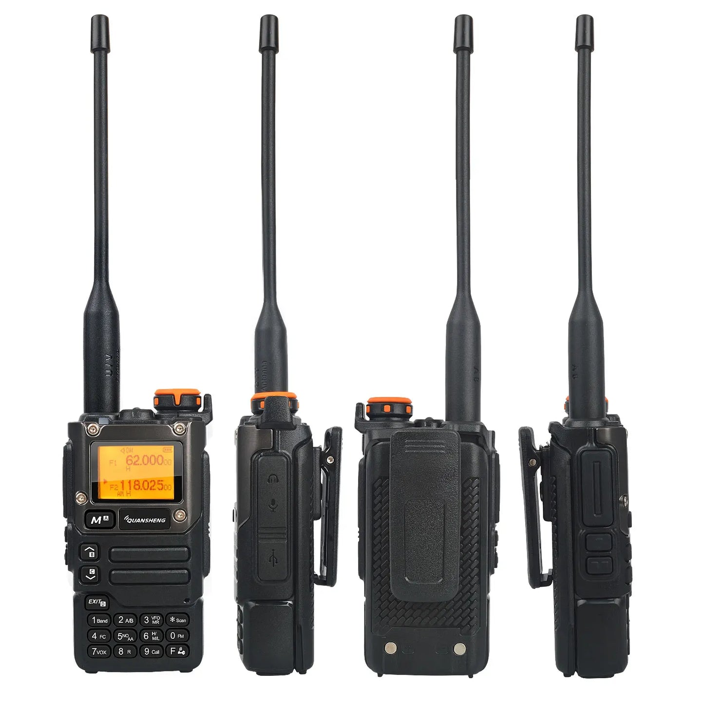 Quansheng UV-K5(8) Walkie Talkie: Multi-Band 136-600MHz, Air Band Rx, DTMF Scrambler, Frequency Scan, FM Radio